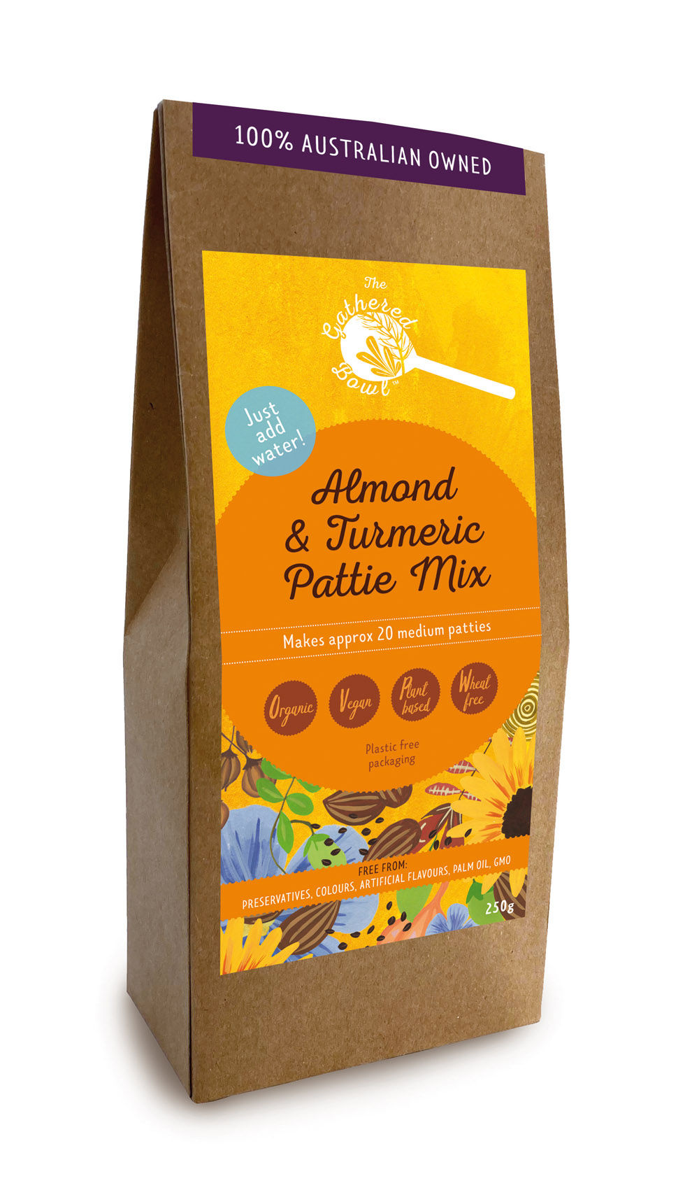 The Gathered Bowl Almond and Turmeric Pattie Mix