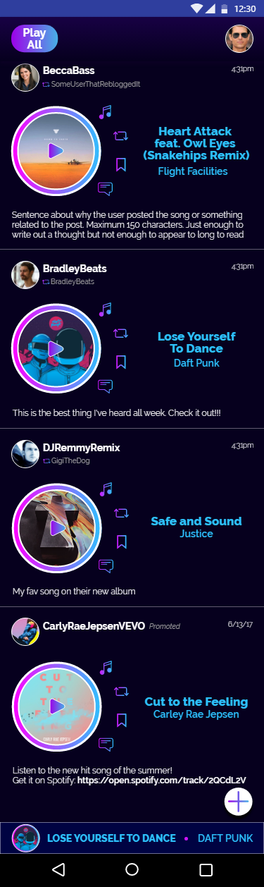 Main Screen Custom Blue