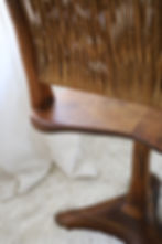 Thumbnail: Custom Walnut Trestle Dining Table & Sculptural Chair Set by Richard Rothbard