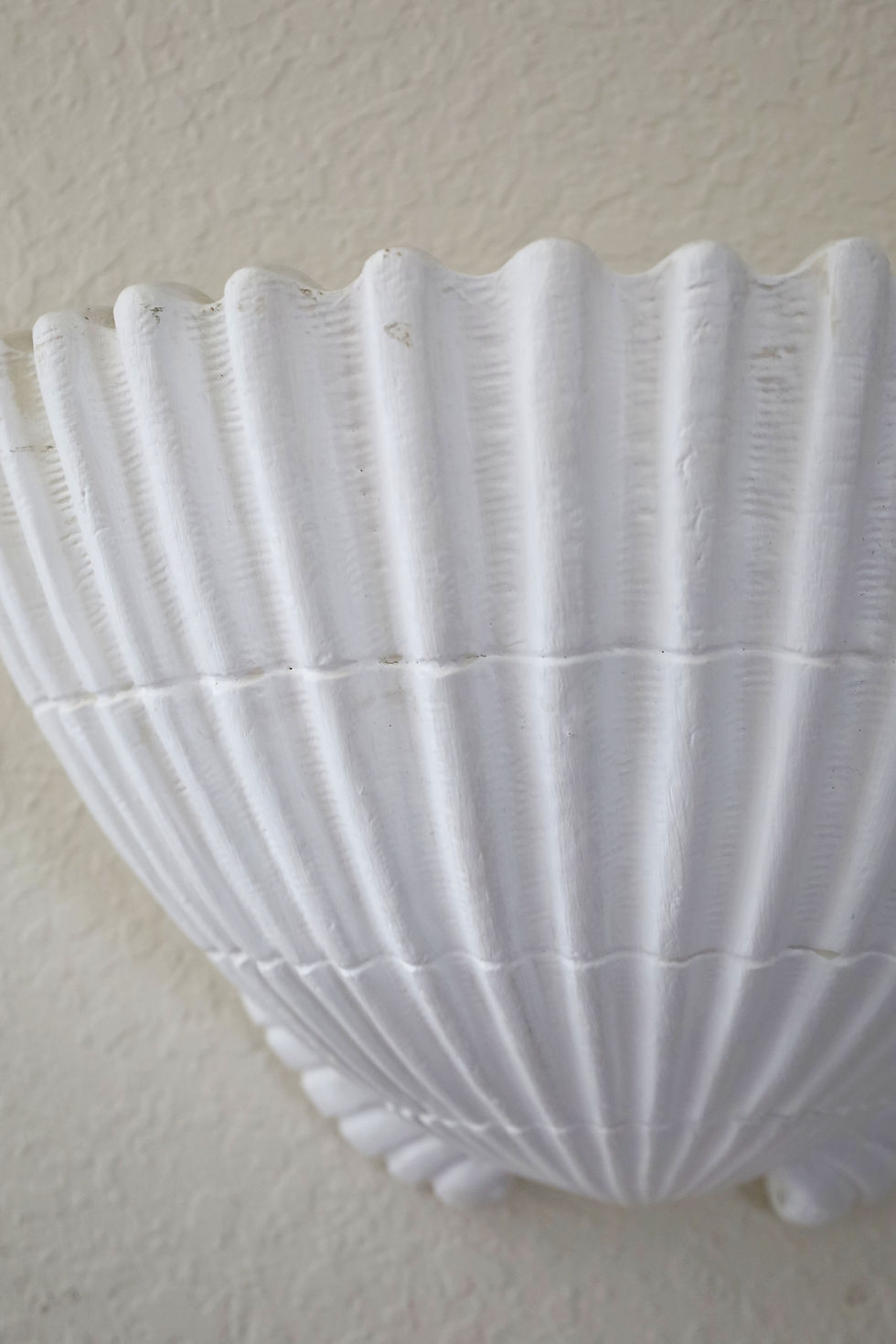 Thumbnail: Pair of Sirmos Plaster Scalloped Shell Sconces, 1970s