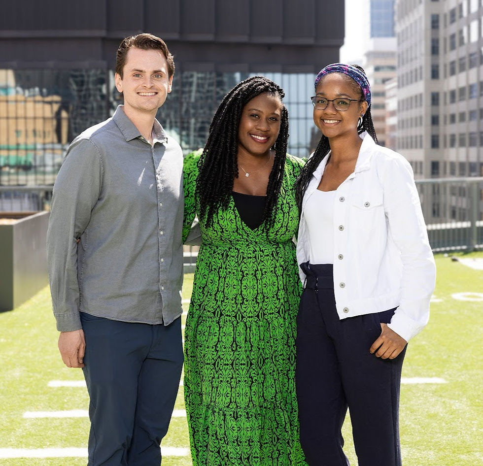 From left to right: Coordinator Jo Rutkiewicz; Executive Director Simone Hardeman-Jones; and Program Manager Diarra Brooks