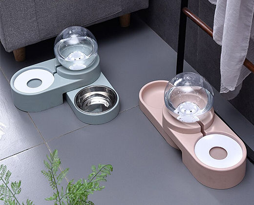 Miniatura: Plato Doble - Comedero con bebedero dispensador 1.8 Litros