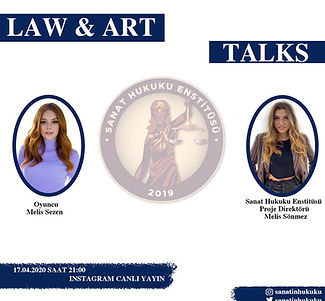 Oyuncu Melis Sezen Law&Art Talks programımıza konuk oldu.