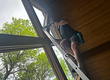 Interior Window Cleaning job done by a window washer