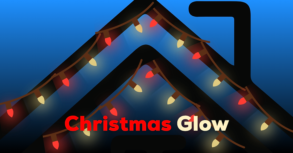 Red and warm white Christmas lights that Range Window Cleaning offers
