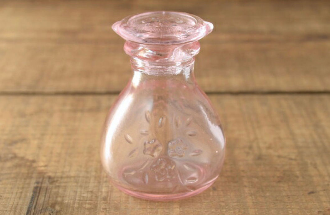 Japanese soy sauce bottle flower pink