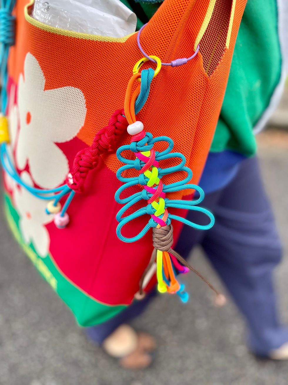 Thumbnail: Custom Neon Paracord “Tree” Name Charm | Bag Tag & Christmas Ornament
