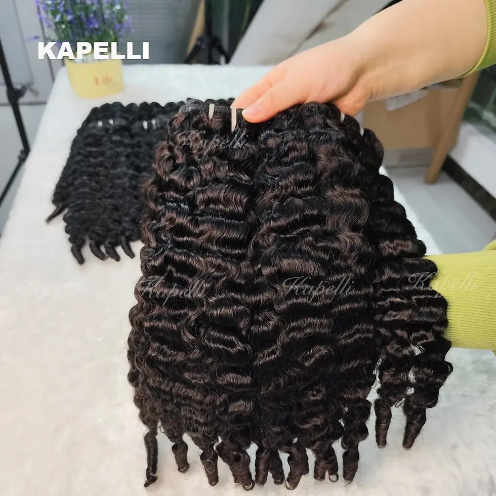 Thumbnail: 15A Burmese Pixie Curls Human Hair Bundles Deals Vietnamese Raw Human Virgin