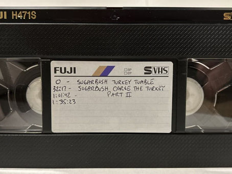 Super VHS cassette tape showing a detailed label and casing