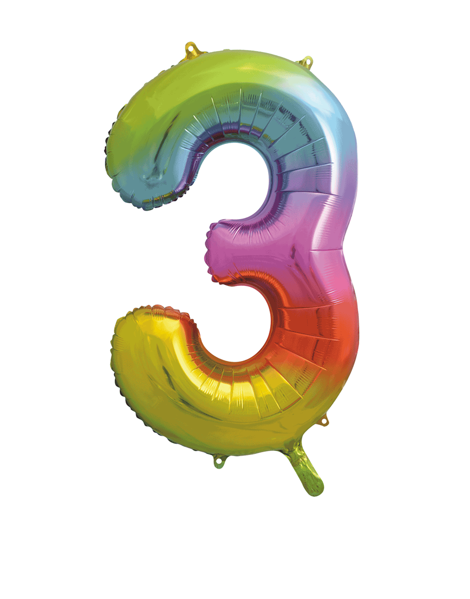 Thumbnail: 34" Multi Colour Number Balloon