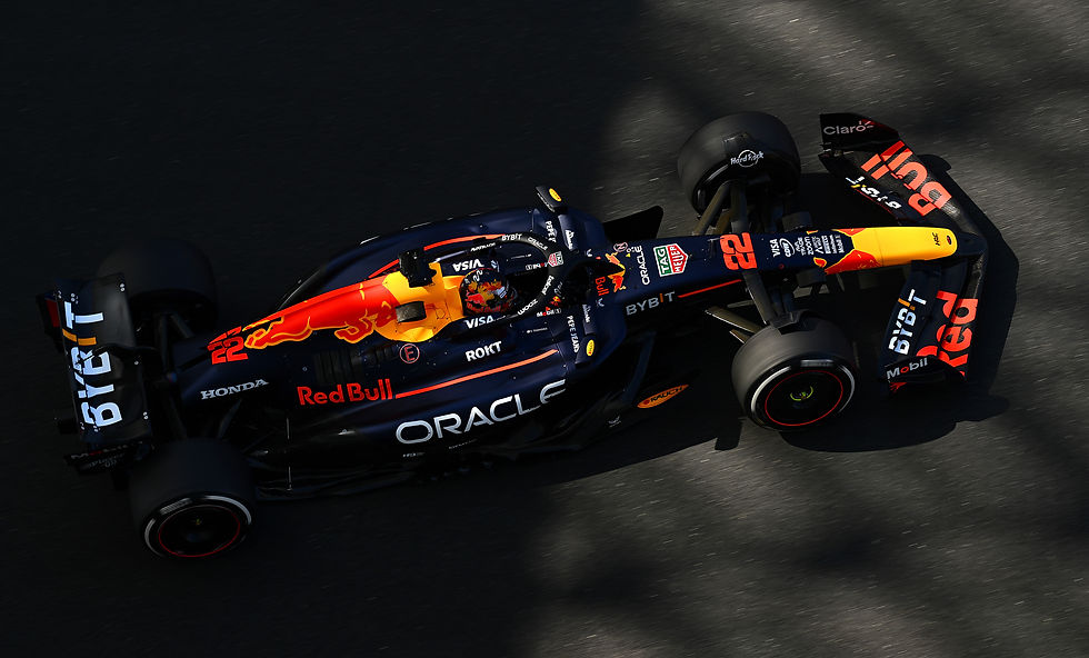Yuki Tsunoda driving for Red Bull Racing during 2024 F1 post season testing.