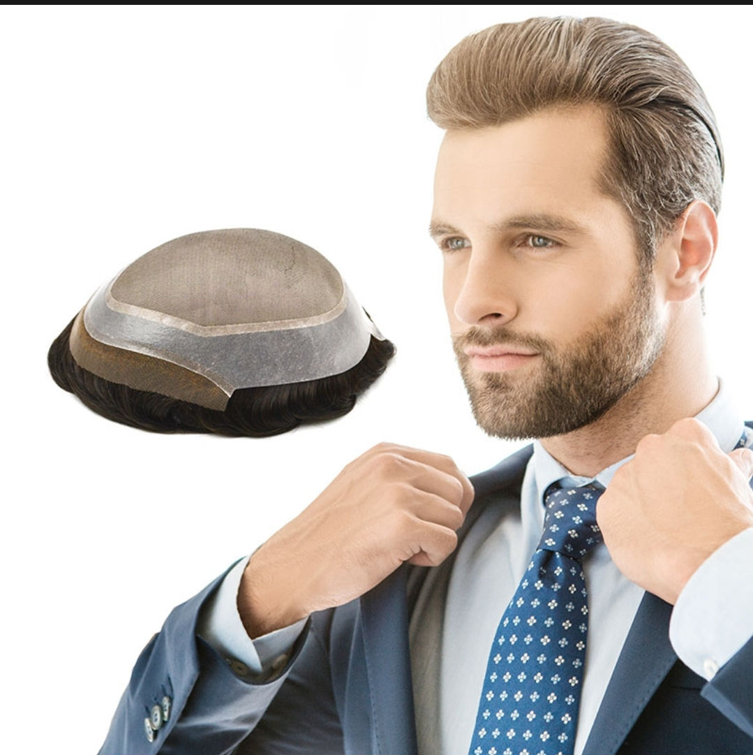 Toupee Monofilament Lace Top With Natural Hair Line M104