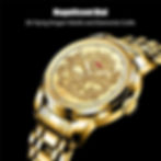 Miniatura: Business Gift Waterproof Gold Men's Diamond Quartz Watch Classic Stainless Steel