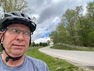 Todd and a steep hill!