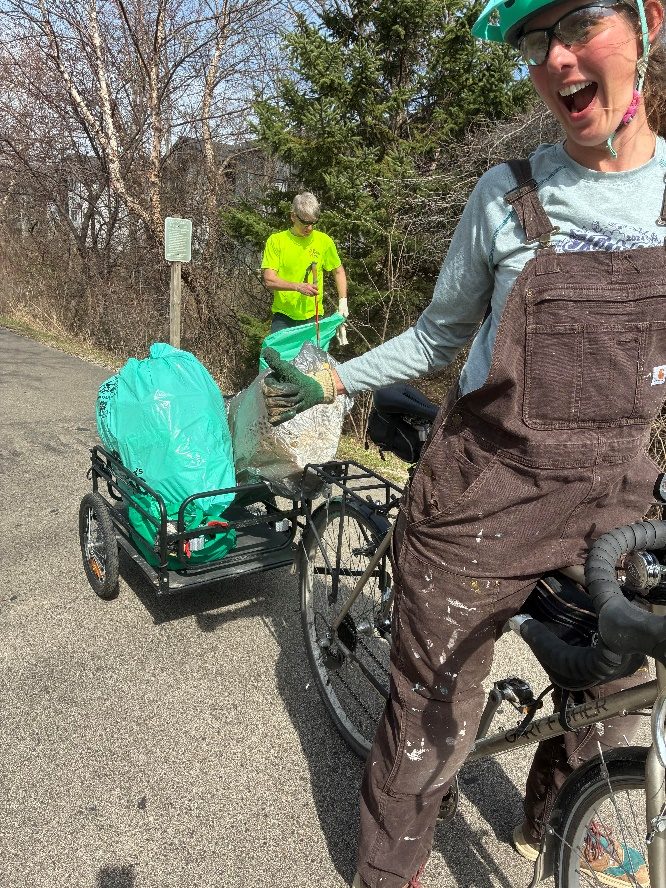 Tiff Cremer on clean up duty!