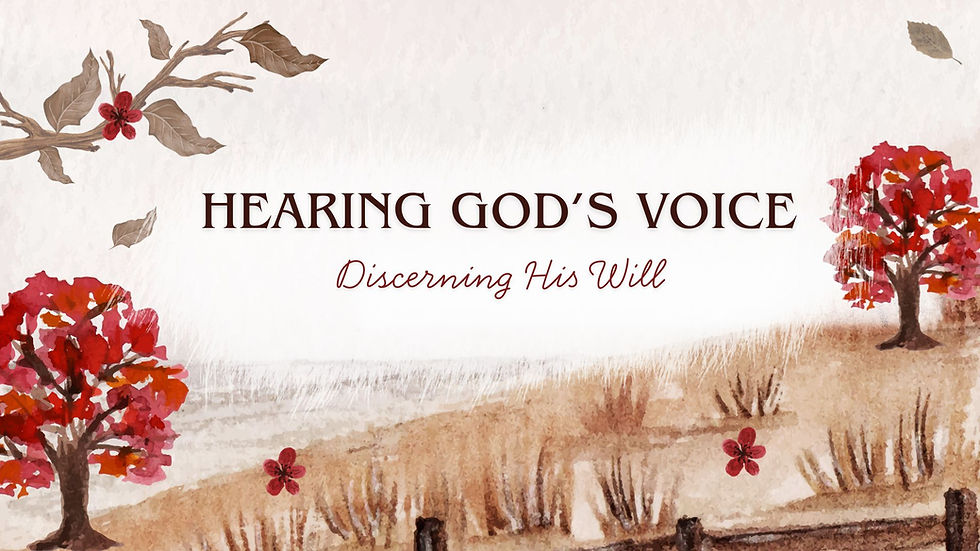 HEARING GOD"S VOICE