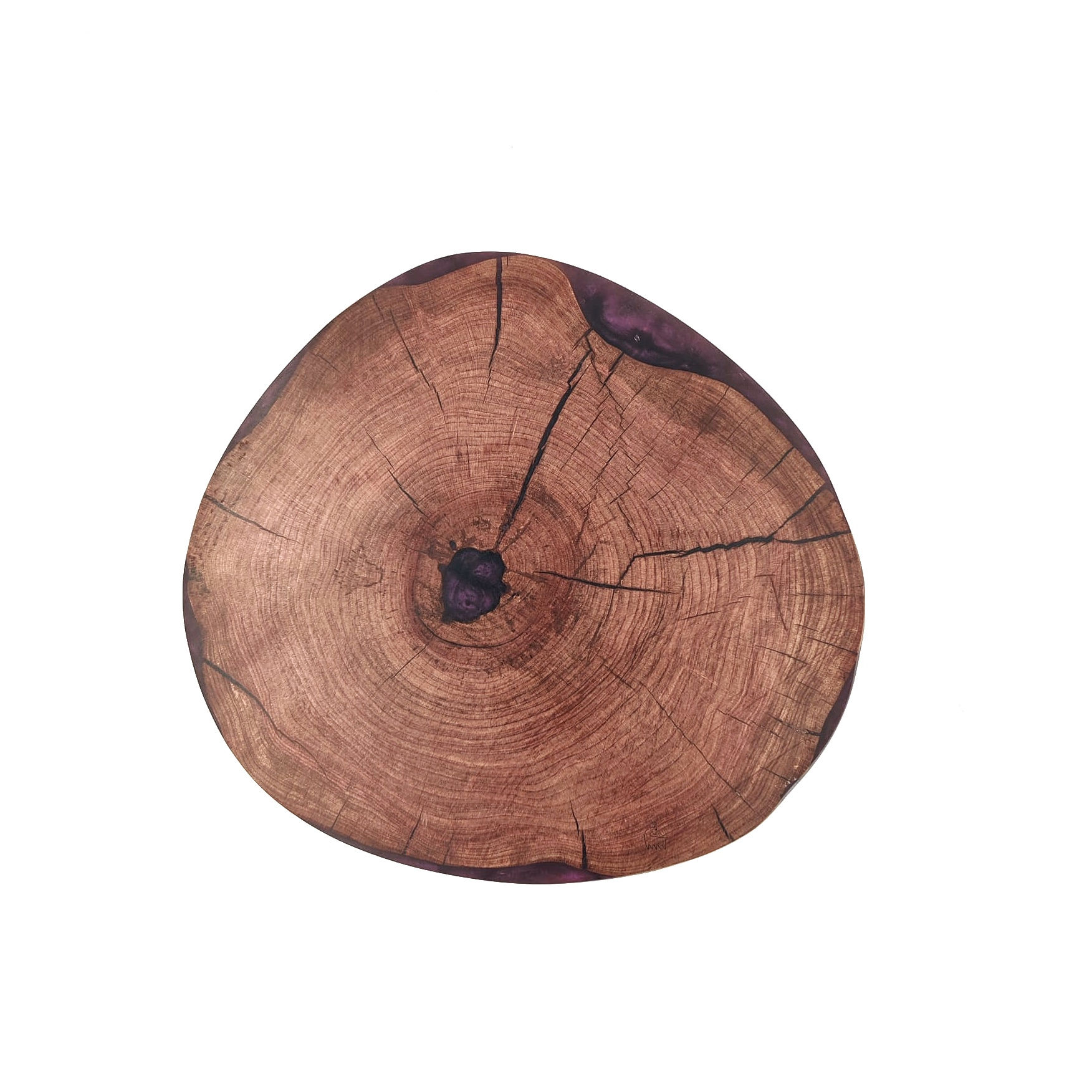 Platou servit din lemn de prun #6