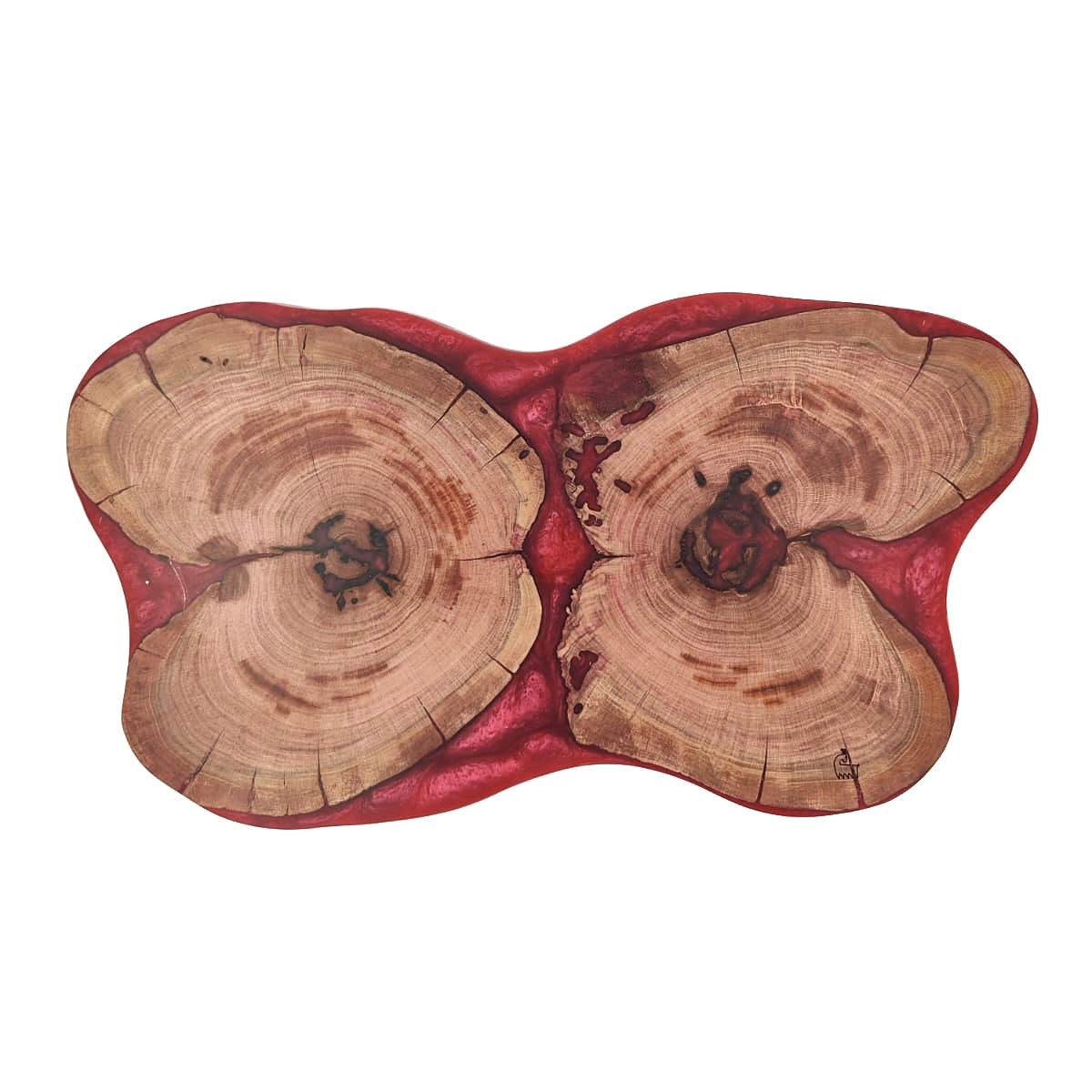 Platou servit din lemn de prun #7