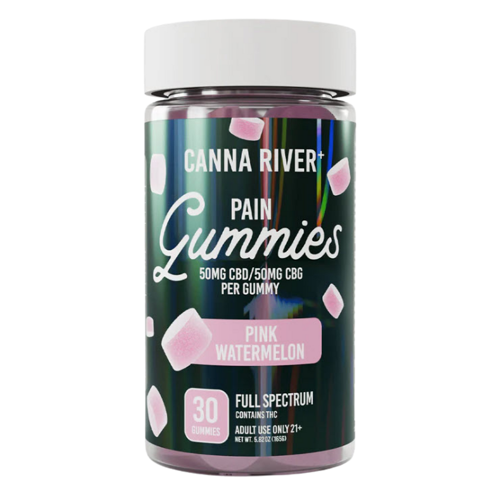 Thumbnail: Canna River Pain Gummies 50mg CBD 50mg CBG / Full Spectrum