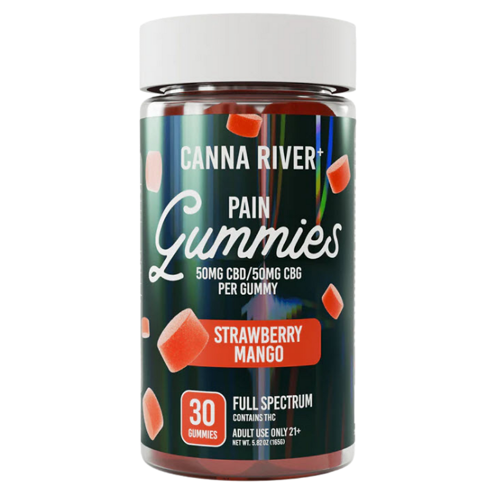 Thumbnail: Canna River Pain Gummies 50mg CBD 50mg CBG / Full Spectrum