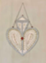 Ornement en forme de cœur, détails artisanaux