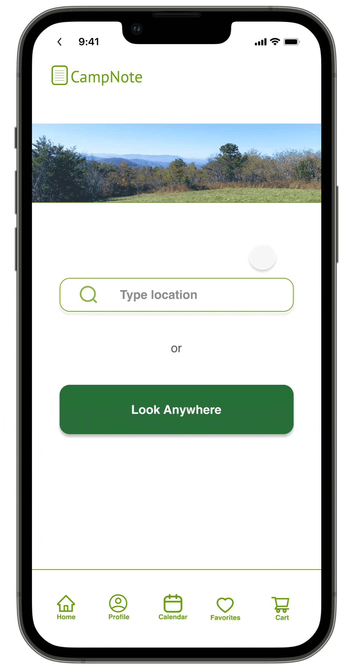 Gif of Camp Note search