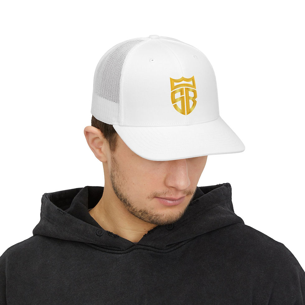Thumbnail: Success Brand™ Gold Shield Snapback – Trucker Mesh Hat