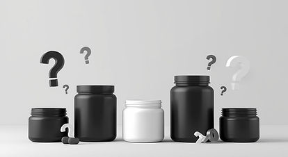 Minimalist professional packaging mockup on a clean light background. Multiple empty suppl