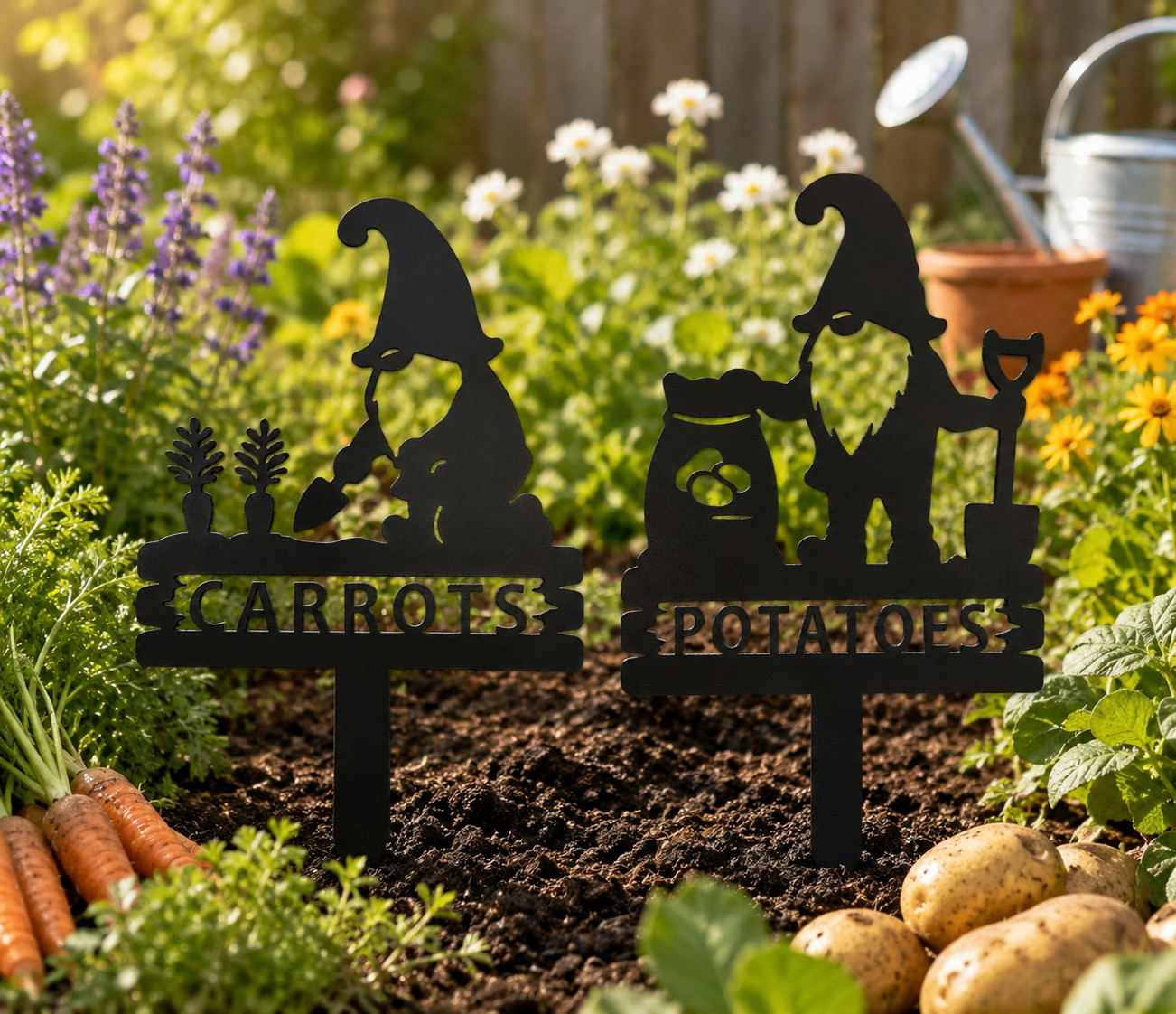 Metal Laser-cut Garden Gnomes