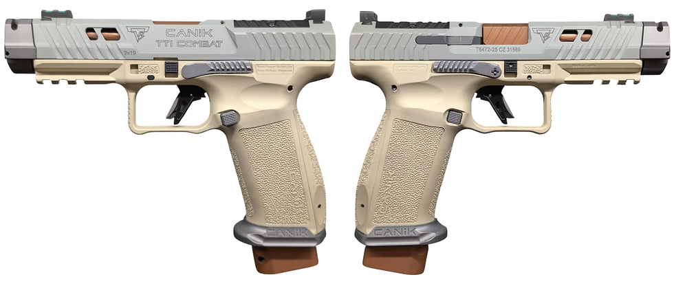 Thumbnail: Canik TTI Combat, 9MM, 4.60" Ported Barrel, 18 RDs, Grey / Tan