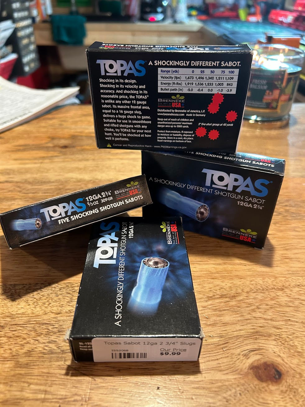 Brenneke TOPAS 12GA 2.75" 309gr Rifled Sabot Lead Slug