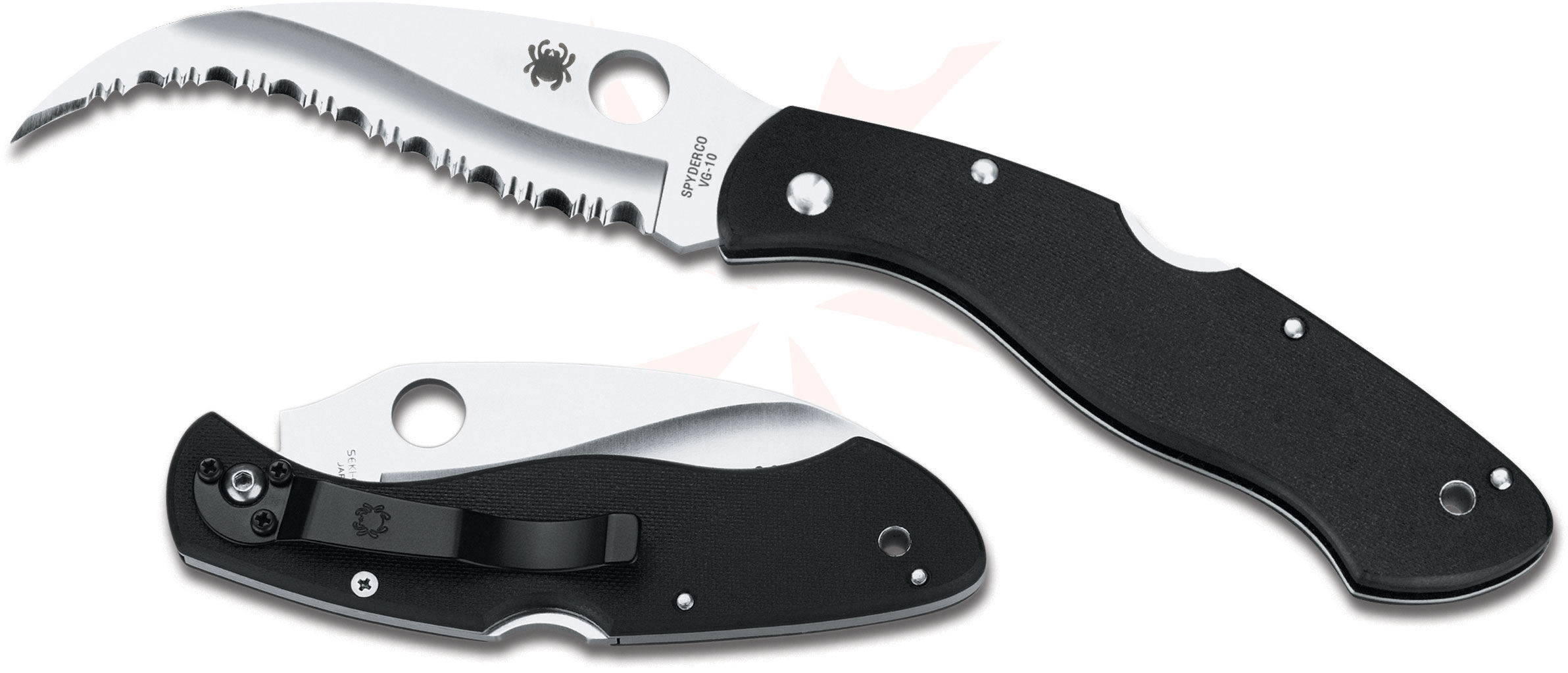 Spyderco Civilian Folding Knife 4-1/8" VG10 Serrated Blade