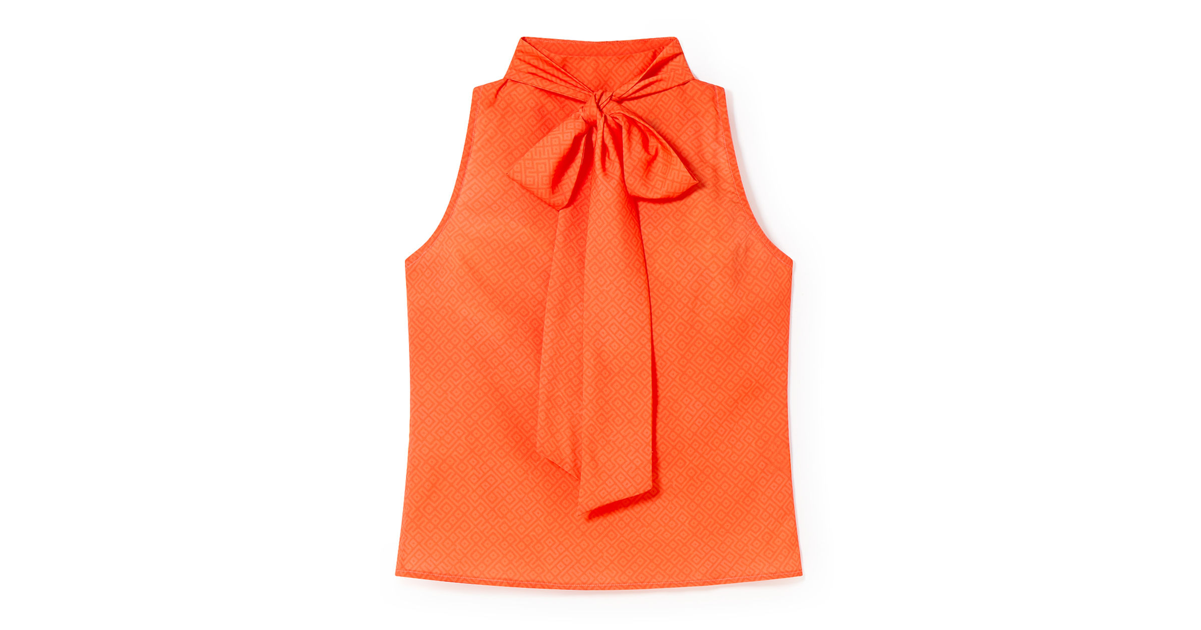 Geometric Orange Blouse  -   Size 38