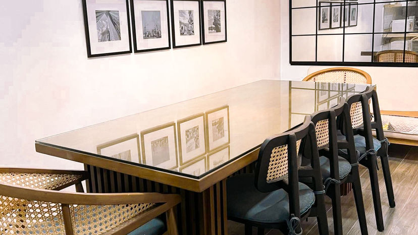 Fully equipped kitchen with modern appliances