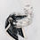 Thumbnail: Paisley Handkerchief Scarf/Scrunchie -Black & White