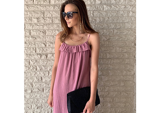 Cotton Ruffle Midi Dress