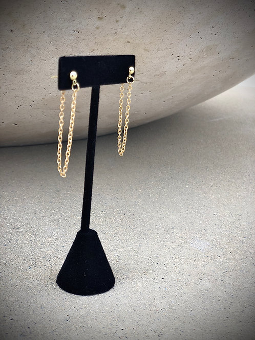 Italian Chain Drop Earring -14K Gold Filled