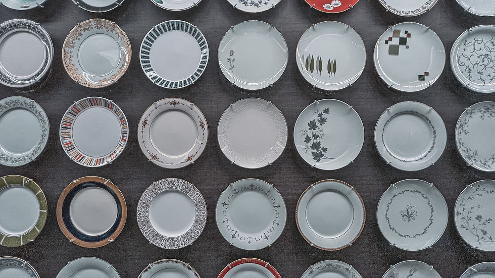 An exhibition featuring plates from the last 100 years