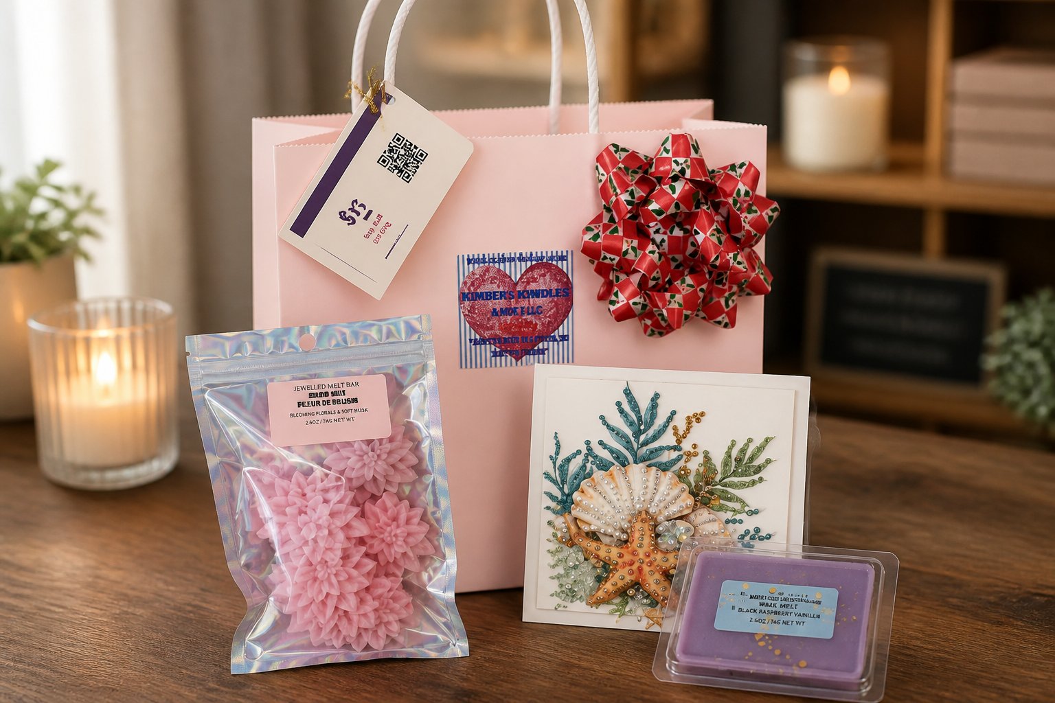 MINI GIFT BOX/WAX MELT/CARD/RANDOM DAMOND ART OR RESIN GIFT