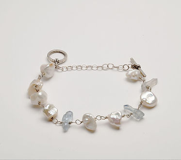 Fresh Water Pearl and Quartz Rosary Chain Bracelet.jpg