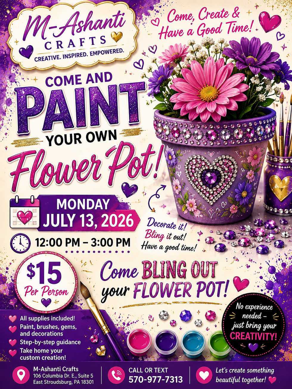 🌸 Paint Your Own Flower Pot Workshop 🌸