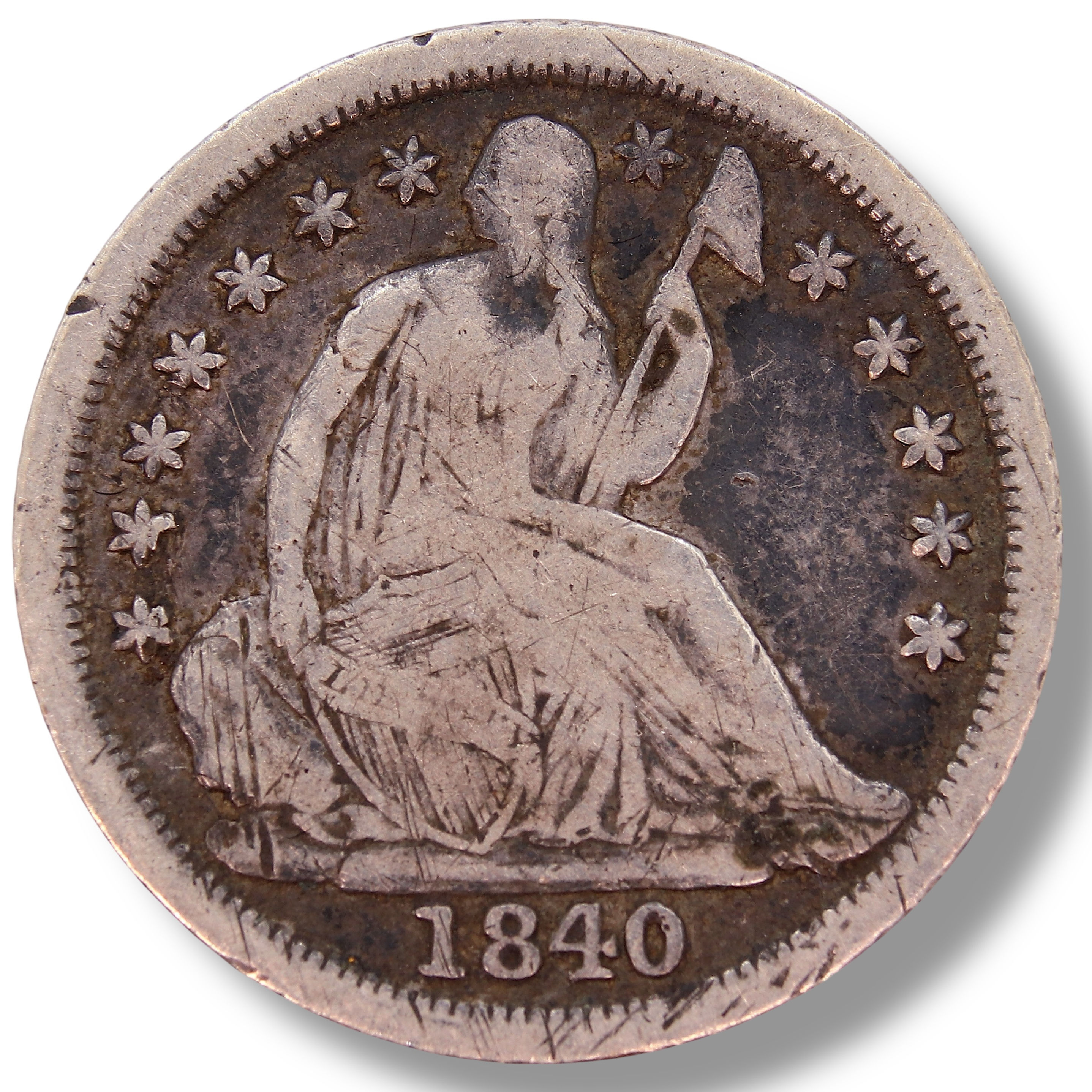 1840-O no drapery U.S. seated Liberty half dime
