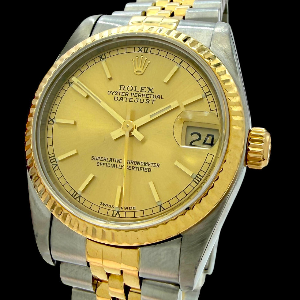 Authentic Estate 1976 stainless-steel & 18K Rolex Datejust wristwatch