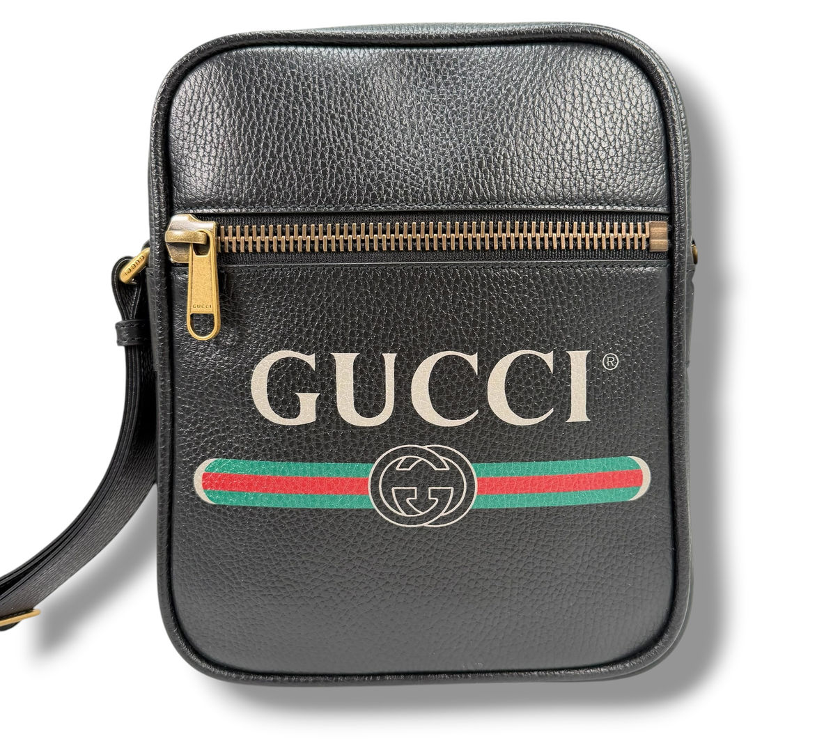 Authentic estate Gucci Logo messenger bag