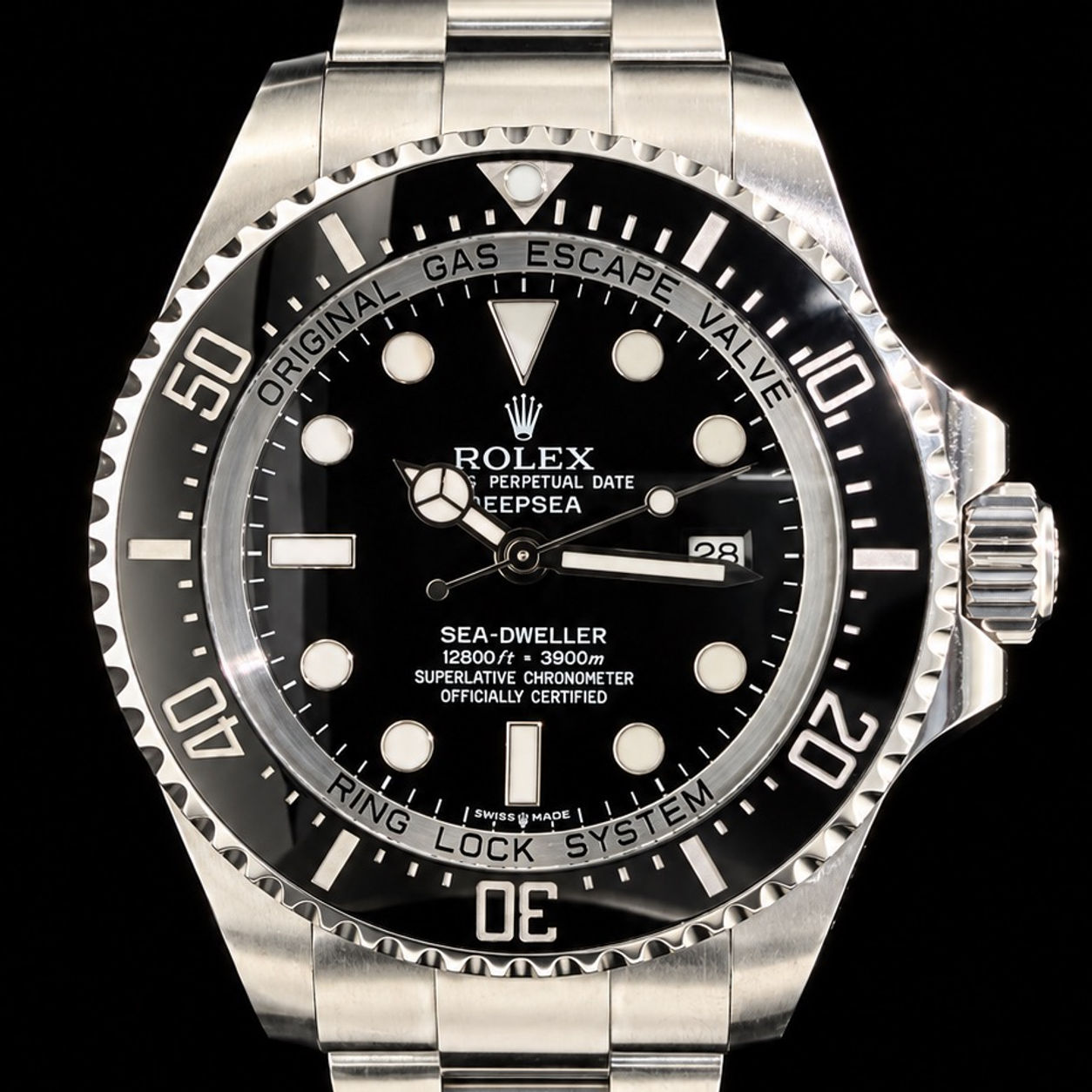 Authentic estate stainless-steel Sea-Dweller Deapsea Rolex wristwatch