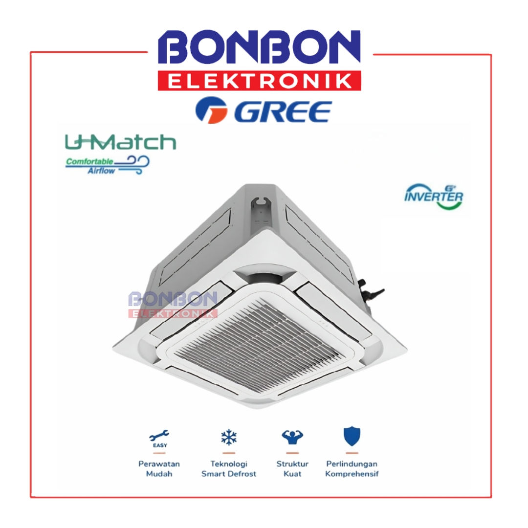 GREE AC Cassette Inverter 4PK GULD100T1/A-S / GULD100T1 U-Match Series 4 PK 1 PH