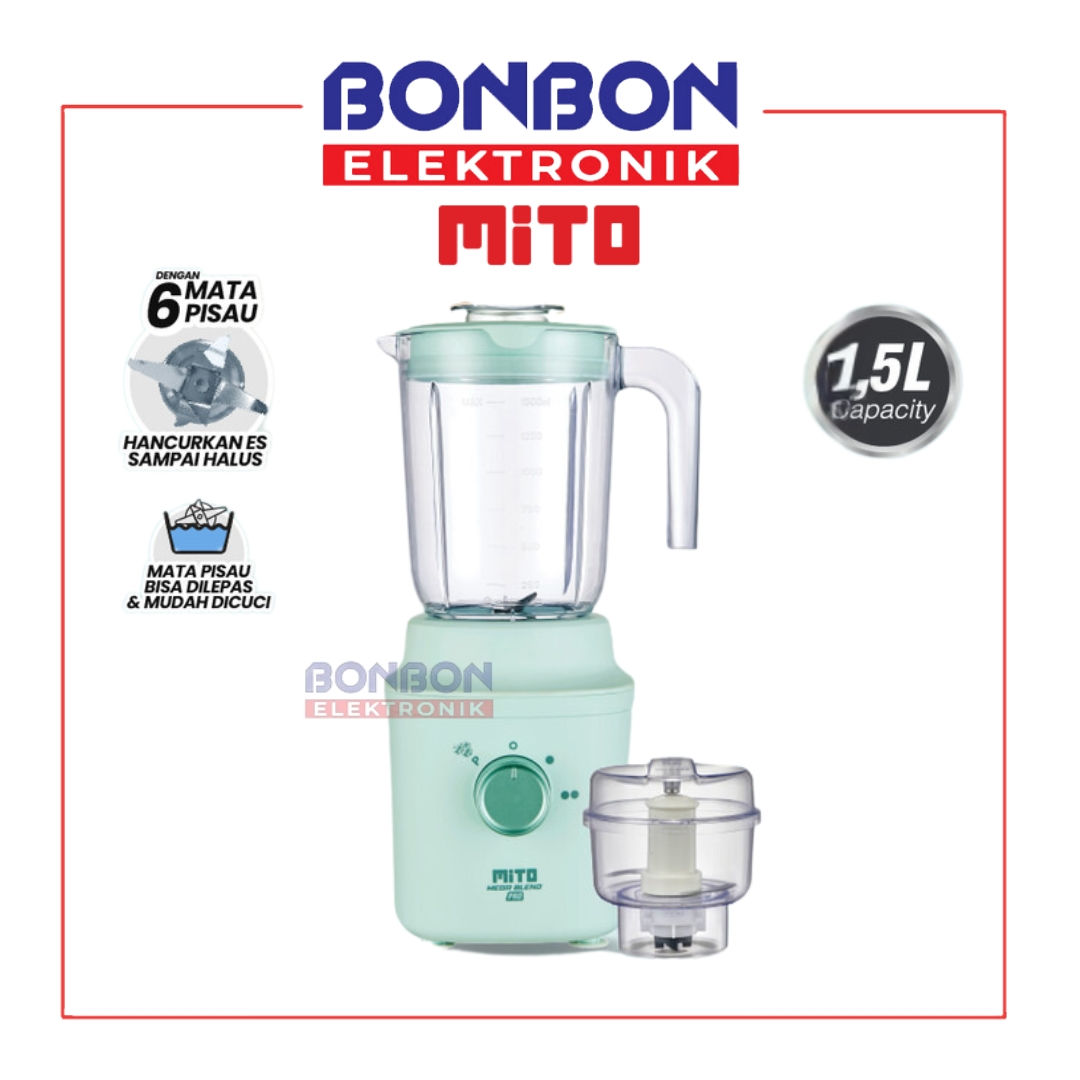MITO Blender 1,5L BL300 / BL 300 / BL-300 MINT GREEN MEGA BLEND PRO 1,5 Liter -