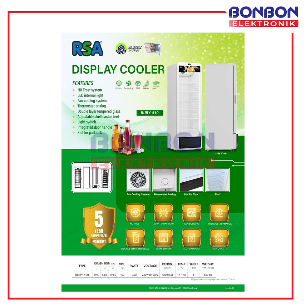 407l Computer System RSA Showcase Display Cooler 407L RUBY-410 / RUBY 410 / RUBY410 - No ...
