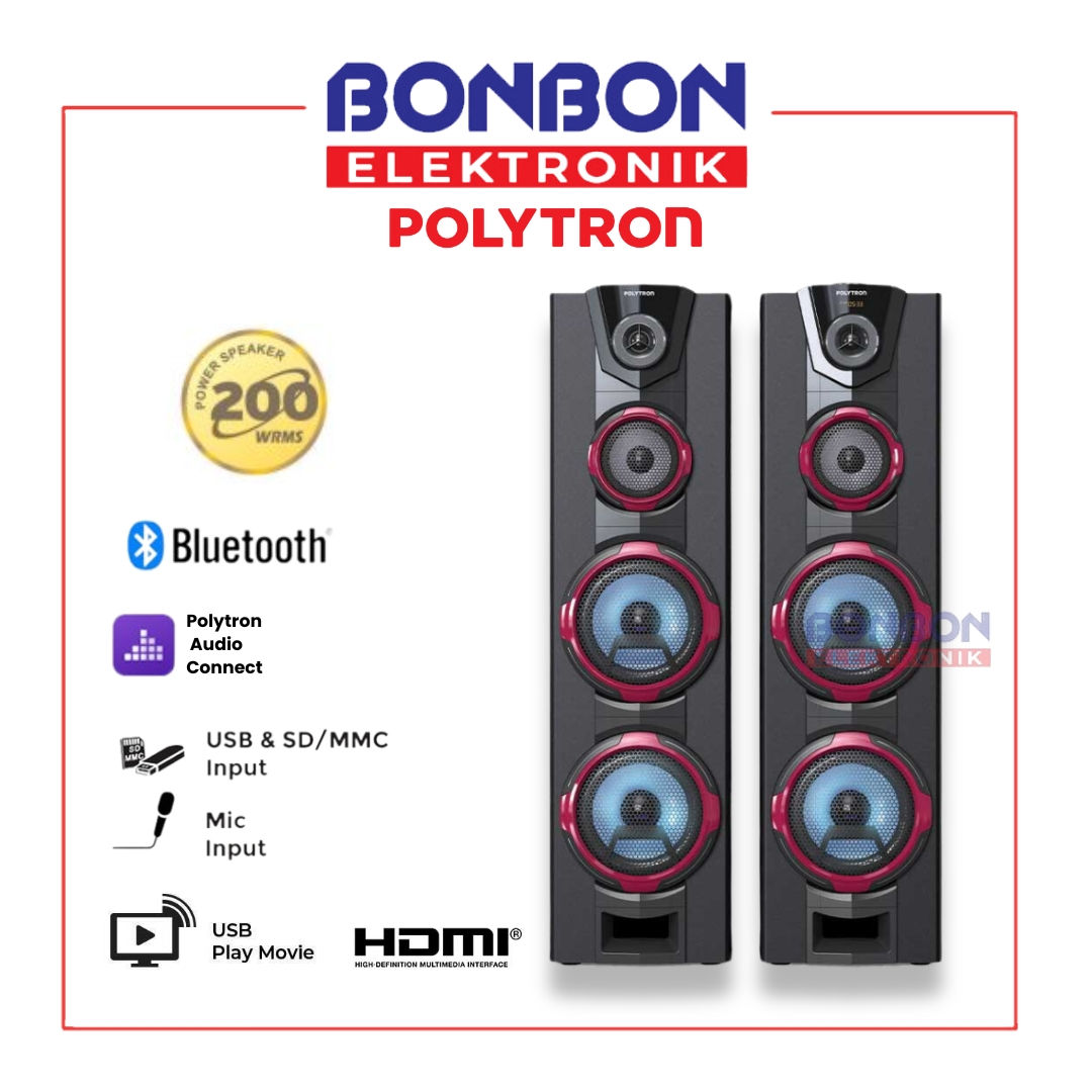 POLYTRON Active Speaker PAS 8FF28 / PAS-8FF28 / Double Woofer PAS8FF28
