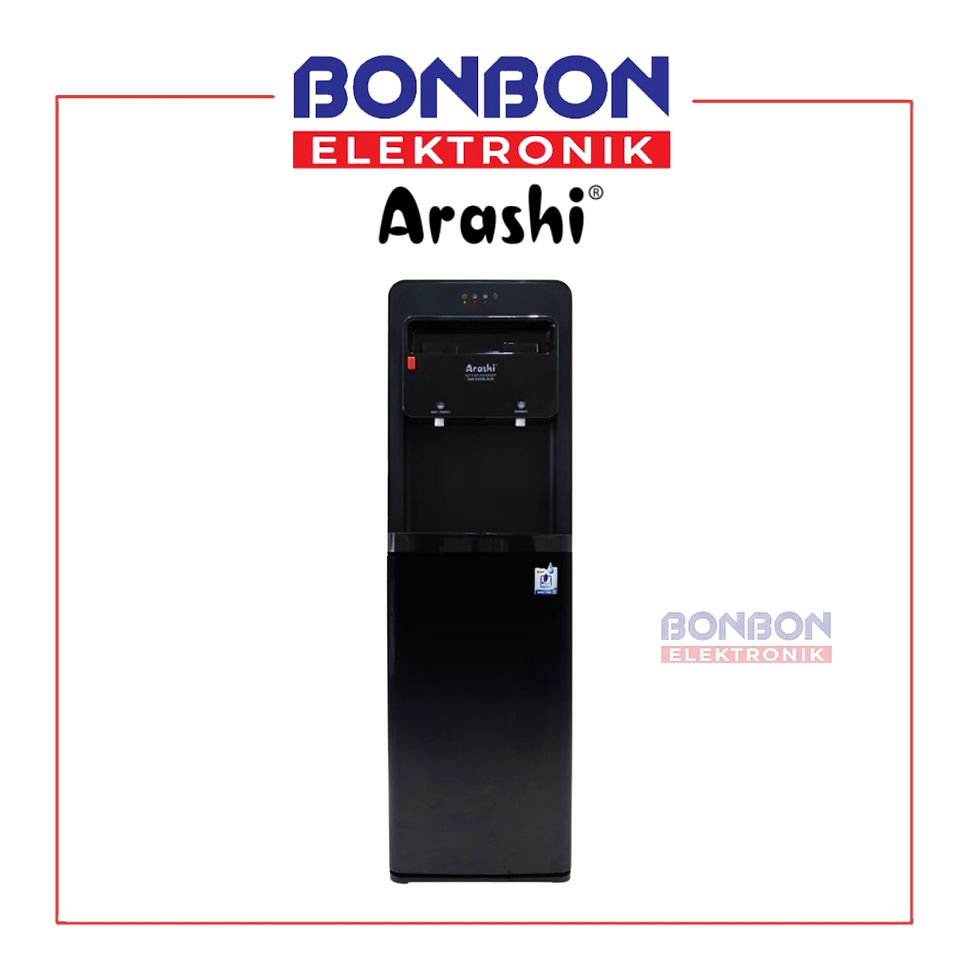 Arashi Dispenser Galon Bawah ABD 03N / ABD03N / ABD-03N Black Bottom Loading